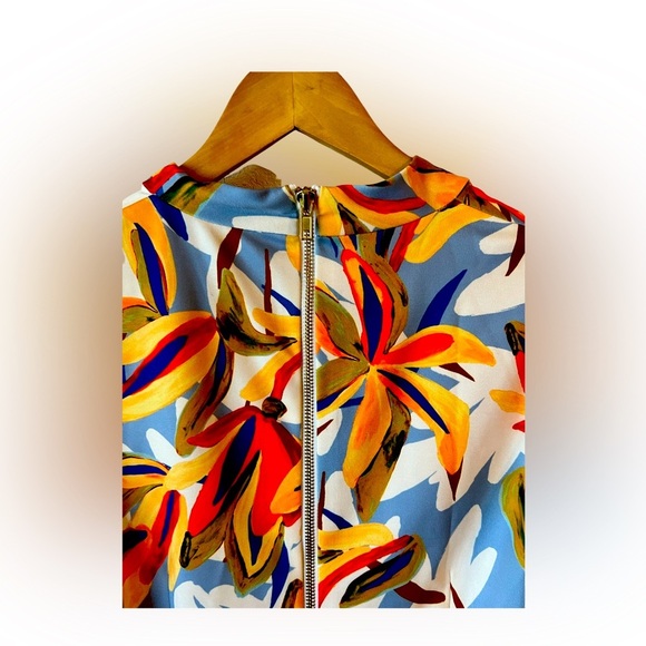 Floral Printed Paris Wrap Midi Dress - Picture 3 of 4